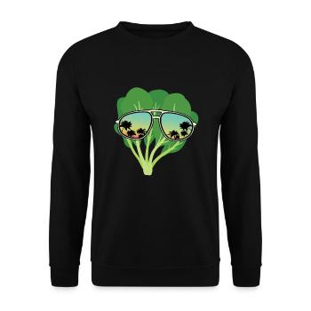 Spinach Sunglasses - Unisex Sweatshirt - black - Front - Alina (178cm) & Michal (187cm)