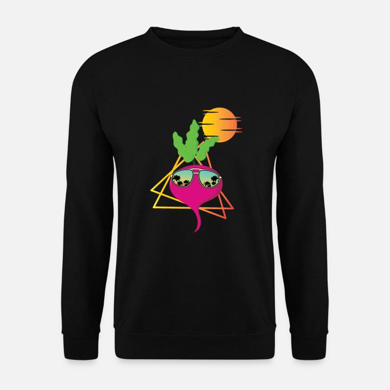 Retro Radieschen - Unisex Pullover - Schwarz