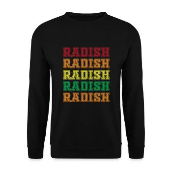Radieschen - Unisex Pullover - Schwarz - Vorne - Alina (178cm) & Michal (187cm)