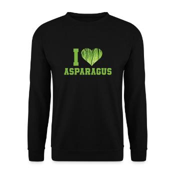 Ich Liebe Spargel - Unisex Pullover - Schwarz - Vorne - Alina (178cm) & Michal (187cm)