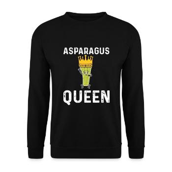 Asparagus Queen - Unisex Sweatshirt - black - Front - Alina (178cm) & Michal (187cm)
