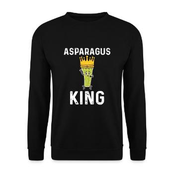 Asparagus King - Unisex Sweatshirt - black - Front - Alina (178cm) & Michal (187cm)