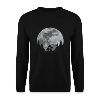 Pilze - Unisex Pullover - Schwarz - Vorne - Alina (178cm) & Michal (187cm)