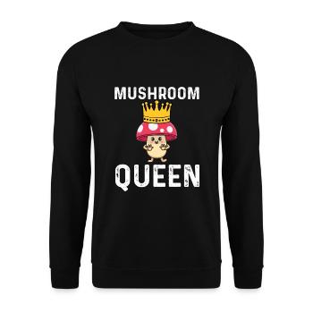 Reine des champignons - Sweat-shirt Unisexe - noir - Devant - Alina (178cm) & Michal (187cm)