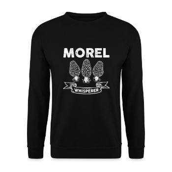 Morels Whisperer - Unisex Sweatshirt - black - Front - Alina (178cm) & Michal (187cm)