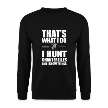Chasseur de chanterelles - Sweat-shirt Unisexe - noir - Devant - Alina (178cm) & Michal (187cm)