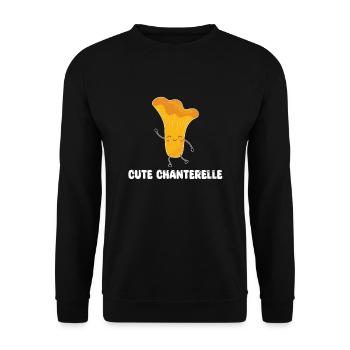 Chanterelle mignonne - Sweat-shirt Unisexe - noir - Devant - Alina (178cm) & Michal (187cm)