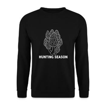 Saison des morilles - Sweat-shirt Unisexe - noir - Devant - Alina (178cm) & Michal (187cm)