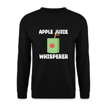 Apple Juice Whisperer - Unisex Sweatshirt - black - Front - Alina (178cm) & Michal (187cm)