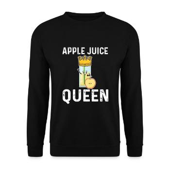Apple Juice Queen - Unisex Sweatshirt - black - Front - Alina (178cm) & Michal (187cm)