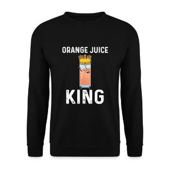 Orange Juice King - Unisex Sweatshirt - black - Front - Alina (178cm) & Michal (187cm)