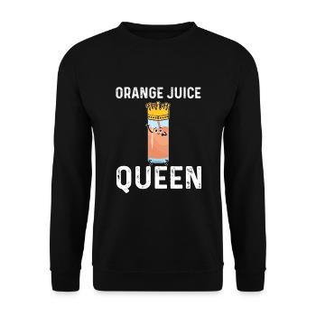 Orange Juice Queen - Unisex Sweatshirt - black - Front - Alina (178cm) & Michal (187cm)
