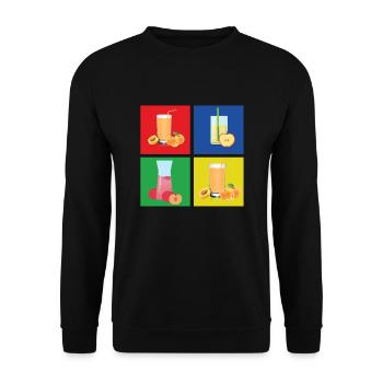 Fruit juice - Unisex Sweatshirt - black - Front - Alina (178cm) & Michal (187cm)
