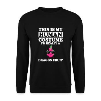 Dragon Fruit Saying - Unisex Sweatshirt - black - Front - Alina (178cm) & Michal (187cm)