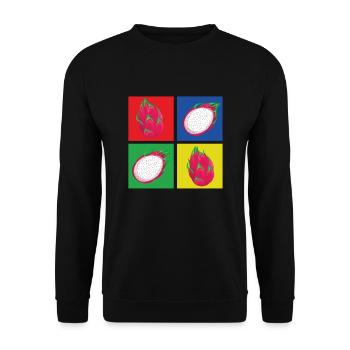 T-shirt Aux Fruits du Dragon - Sweat-shirt Unisexe - noir - Devant - Alina (178cm) & Michal (187cm)