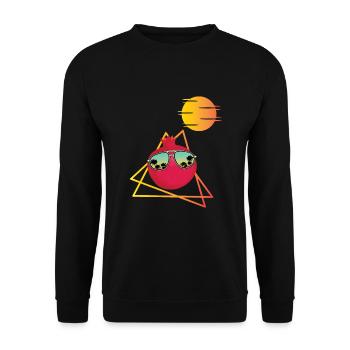 Pomegranate 80s - Unisex Sweatshirt - black - Front - Alina (178cm) & Michal (187cm)