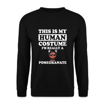 Pomegranate Saying - Unisex Sweatshirt - black - Front - Alina (178cm) & Michal (187cm)