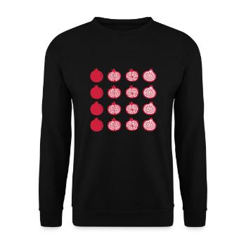 Pomegranate Shirt - Unisex Sweatshirt - black - Front - Alina (178cm) & Michal (187cm)