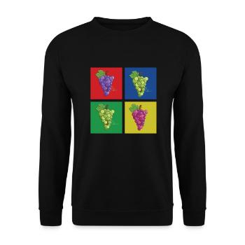 Grappes de raisin - Sweat-shirt Unisexe - noir - Devant - Alina (178cm) & Michal (187cm)