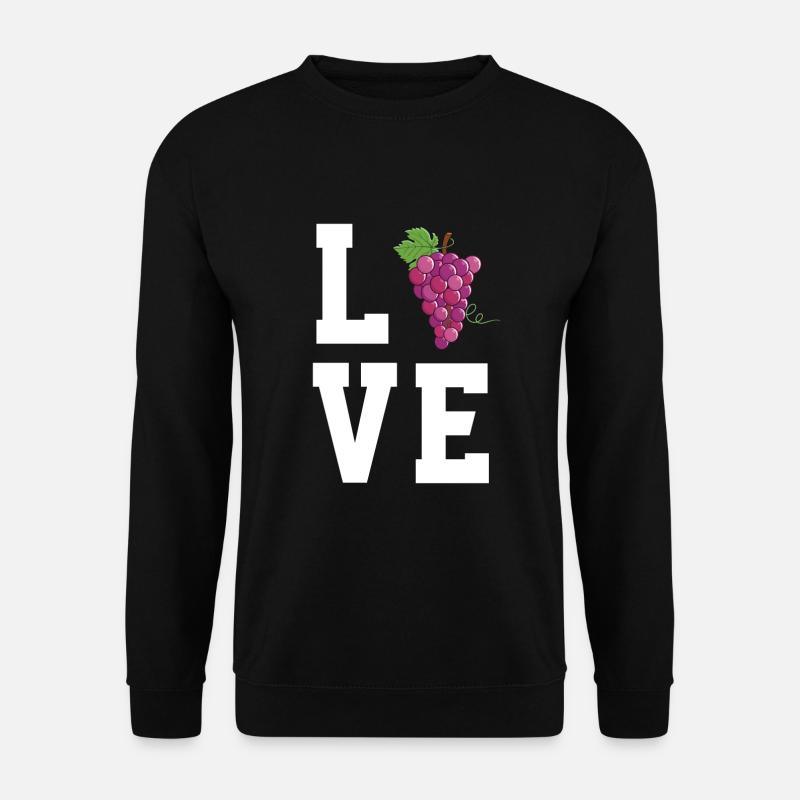 Liebe Rote Trauben - Unisex Pullover - Schwarz