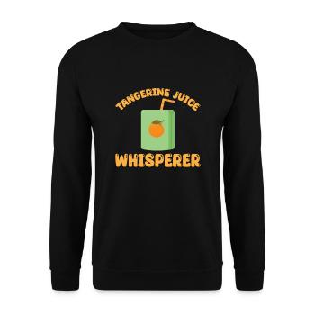 Mandarin Juice Whisperer - Unisex Sweatshirt - black - Front - Alina (178cm) & Michal (187cm)