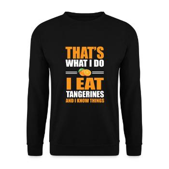 Mandarin lovers - Unisex Sweatshirt - black - Front - Alina (178cm) & Michal (187cm)