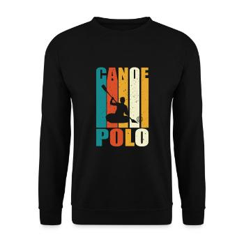 Kanupolo Rétro Design - Sweat-shirt Unisexe - noir - Devant - Alina (178cm) & Michal (187cm)