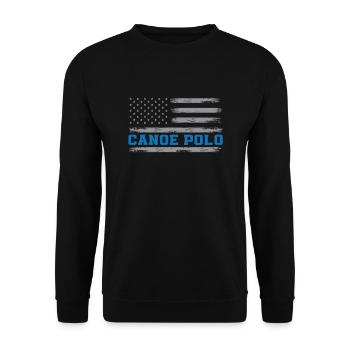 Kanupolo Amérique - Sweat-shirt Unisexe - noir - Devant - Alina (178cm) & Michal (187cm)