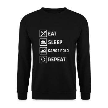 Cadeau Kanupolo - Sweat-shirt Unisexe - noir - Devant - Alina (178cm) & Michal (187cm)