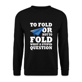 Paper Plane Gift - Unisex Sweatshirt - black - Front - Alina (178cm) & Michal (187cm)