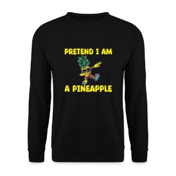 Dabbing Pineapple Shirt - Unisex Sweatshirt - black - Front - Alina (178cm) & Michal (187cm)