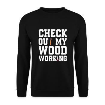 Chemise de travail du bois pour charpentiers - Sweat-shirt Unisexe - noir - Devant - Alina (178cm) & Michal (187cm)