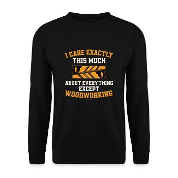 Holzarbeiter Geschenk - Unisex Pullover - Schwarz - Vorne - Alina (178cm) & Michal (187cm)