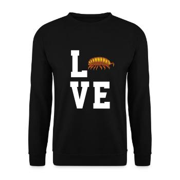 Liebe Asseln - Unisex Pullover - Schwarz - Vorne - Alina (178cm) & Michal (187cm)