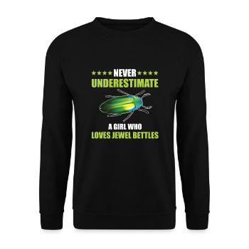 Magnificent beetle lover girl - Unisex Sweatshirt - black - Front - Alina (178cm) & Michal (187cm)