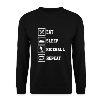 Cadeau Kickball - Sweat-shirt Unisexe - noir - Devant - Alina (178cm) & Michal (187cm)