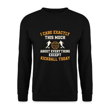 Kickball Slogan T-Shirt - Sweat-shirt Unisexe - noir - Devant - Alina (178cm) & Michal (187cm)