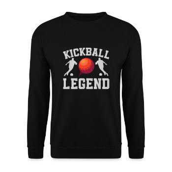 Légende du kickball - Sweat-shirt Unisexe - noir - Devant - Alina (178cm) & Michal (187cm)