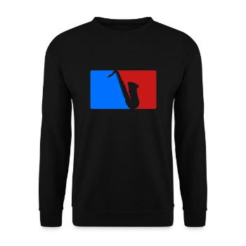 Saxophon - Unisex Pullover - Schwarz - Vorne - Alina (178cm) & Michal (187cm)