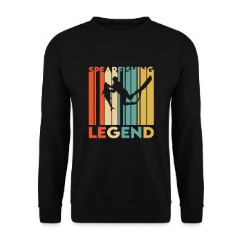 Légende de la pêche sous-marine - Sweat-shirt Unisexe - noir - Devant - Alina (178cm) & Michal (187cm)