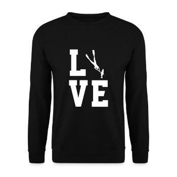 Spearfishing - Unisex Sweatshirt - black - Front - Alina (178cm) & Michal (187cm)