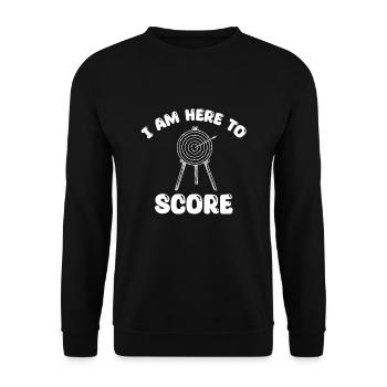 Lustiges Bogenschiessen T-Shirt - Unisex Pullover - Schwarz - Vorne - Alina (178cm) & Michal (187cm)