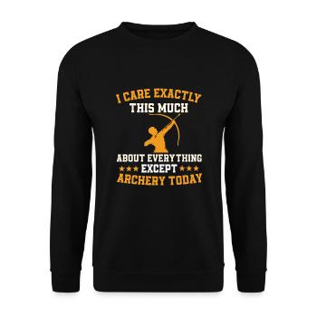 Archery Gift Idea - Unisex Sweatshirt - black - Front - Alina (178cm) & Michal (187cm)