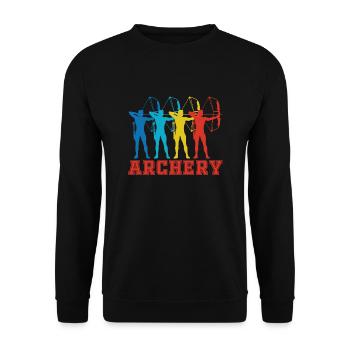 Archerie - Sweat-shirt Unisexe - noir - Devant - Alina (178cm) & Michal (187cm)