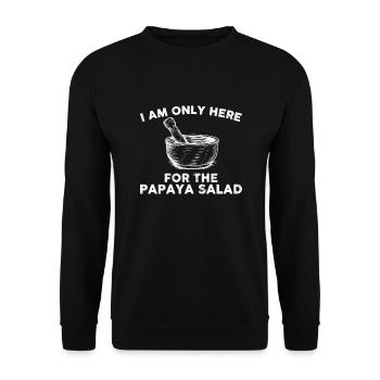 Papaya salad - Unisex Sweatshirt - black - Front - Alina (178cm) & Michal (187cm)