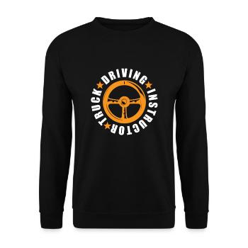 Truck Driving Instructor - Unisex Sweatshirt - black - Front - Alina (178cm) & Michal (187cm)