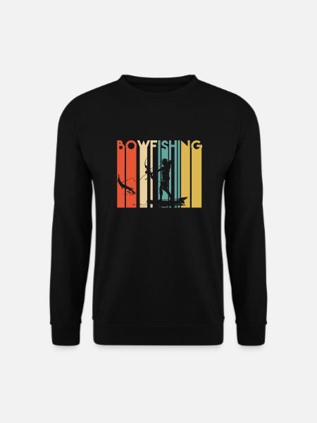 Retro Bogenfischen - Unisex Pullover - Schwarz