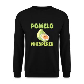 Pomelo Flüsterer - Unisex Pullover - Schwarz - Vorne - Alina (178cm) & Michal (187cm)