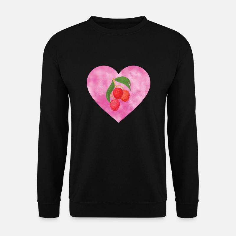Litschi Herz - Unisex Pullover - Schwarz