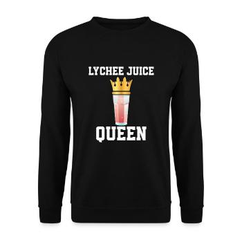 Lychee Juice Queen - Unisex Sweatshirt - black - Front - Alina (178cm) & Michal (187cm)